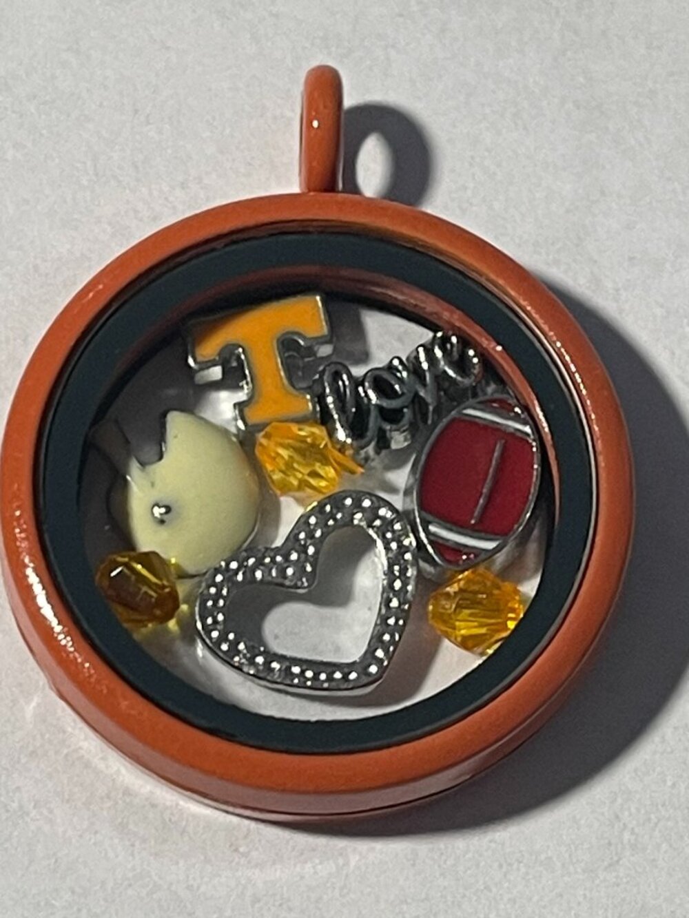 Tennessee Volunteers NCAA Memory Charm Locket w/ 22 IN chain NEW